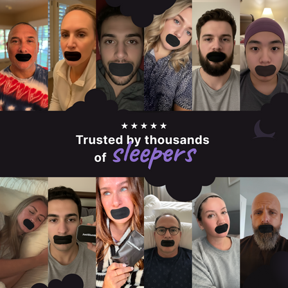 Unlock Deeper Sleep. JustSlumber Mouth Tape.