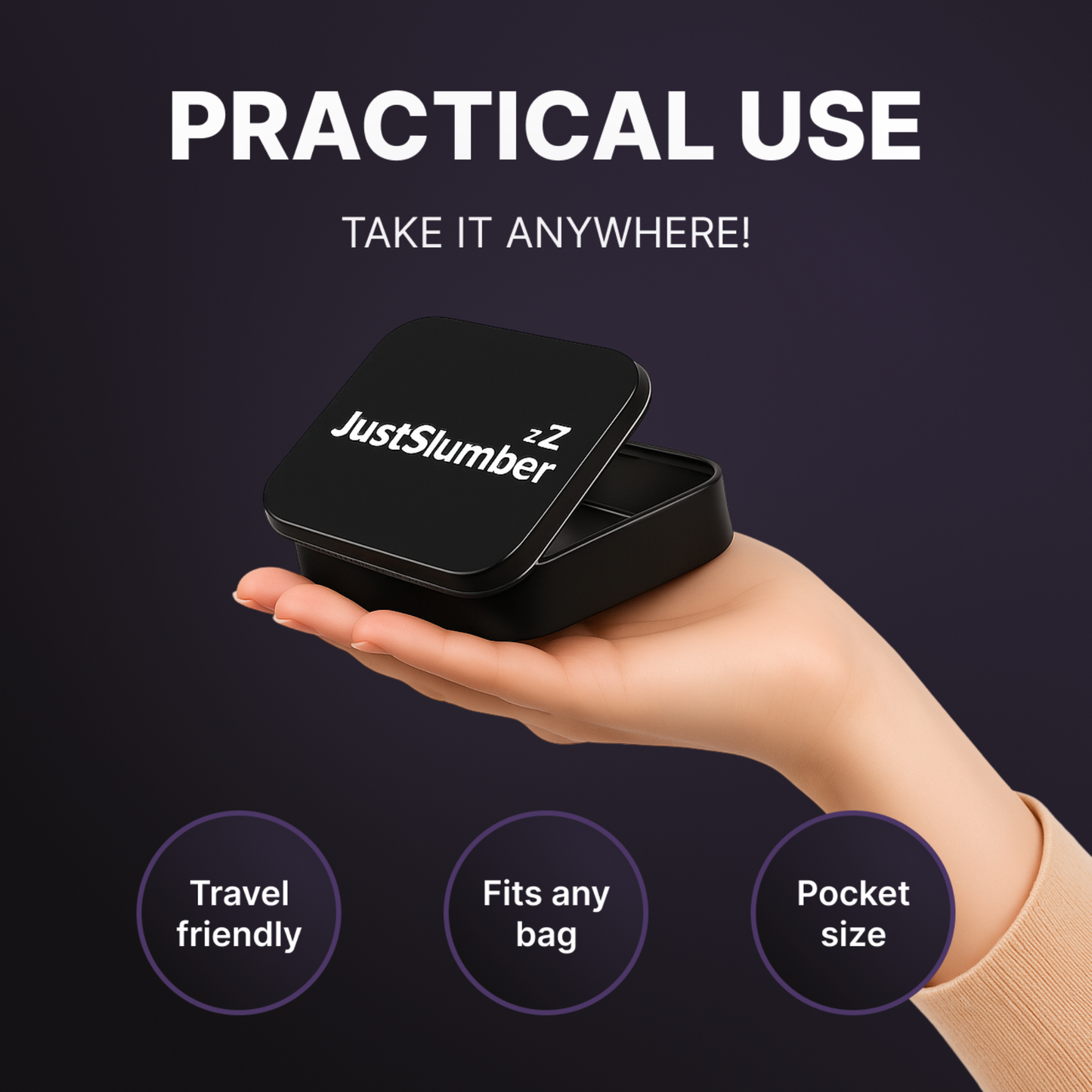 FreshKeep Mouth Tape Storage Tin