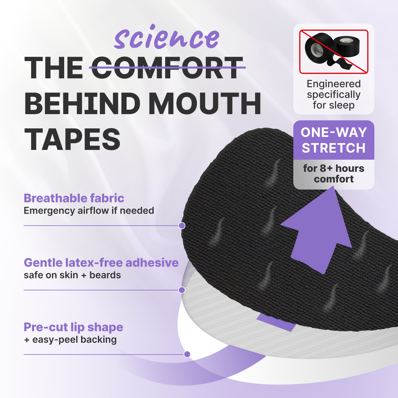 Unlock Deeper Sleep. JustSlumber Mouth Tape.